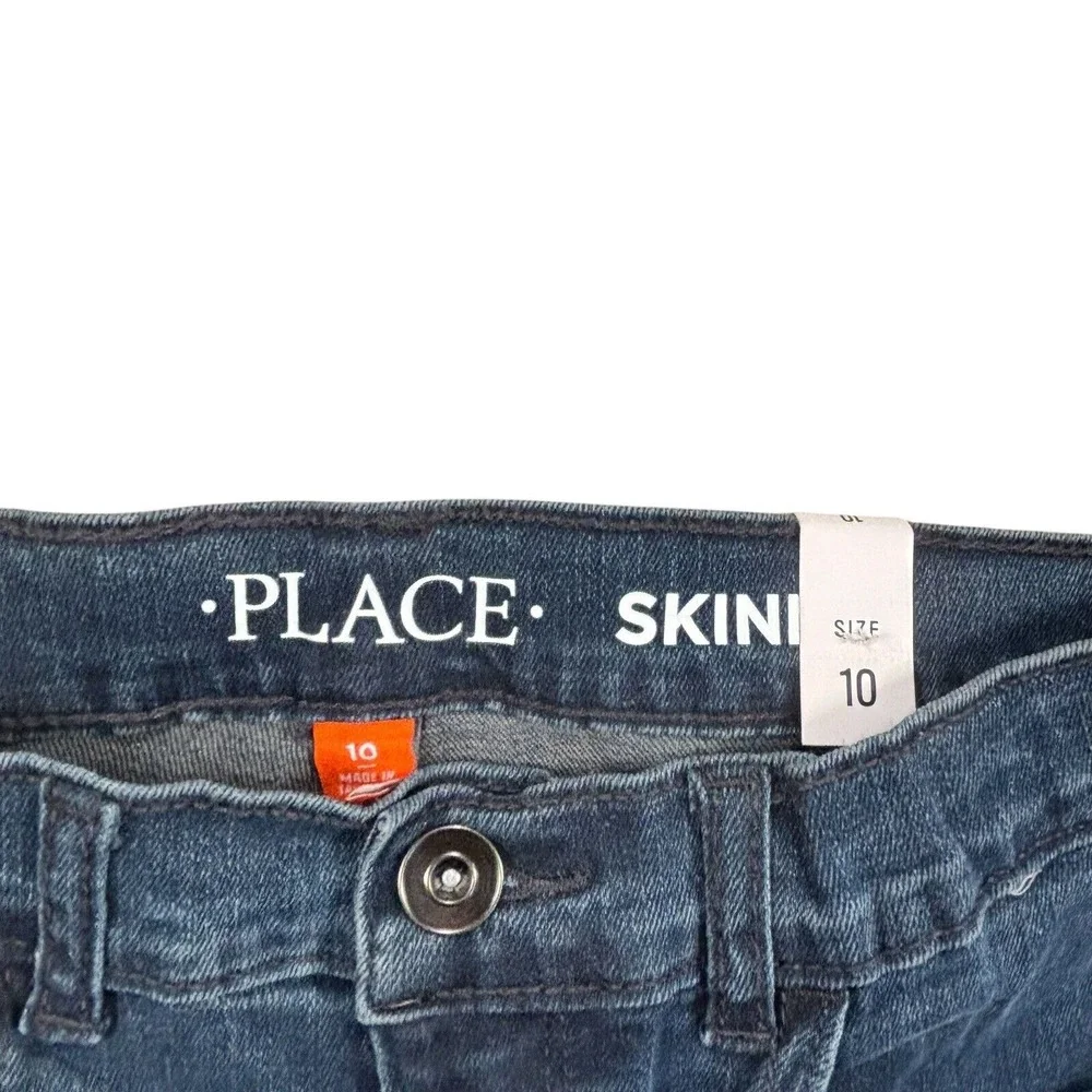 Boy's The Childrens Place Skinny‎ Size 10 Blue Denim Adjustable Waist Jeans